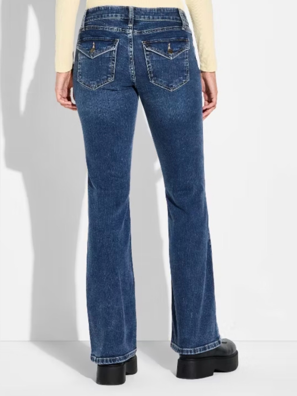 Daisy Fuentes Flare Low Rise Stretchy Festival Denim Jean Cowgirl Rodeo Size 2P